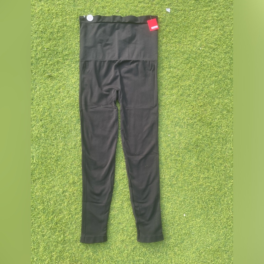 Spanx Women's Ecocare Look At Me Now High Waisted Leggings  Black Stretch